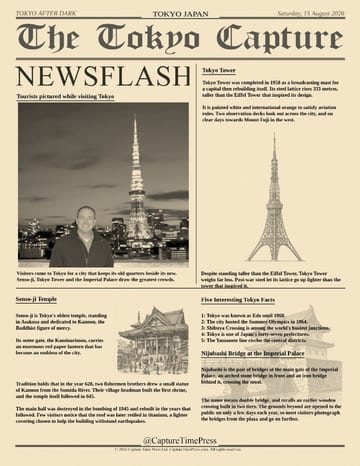 Example front page, Tokyo